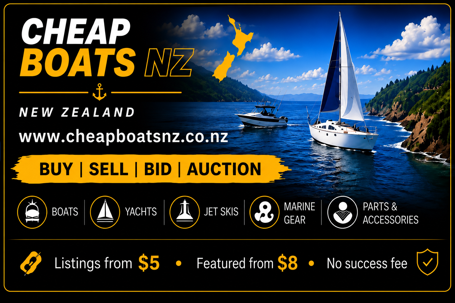 Cheap Boats NZ — New Zealand's Boat Auction Marketplace
